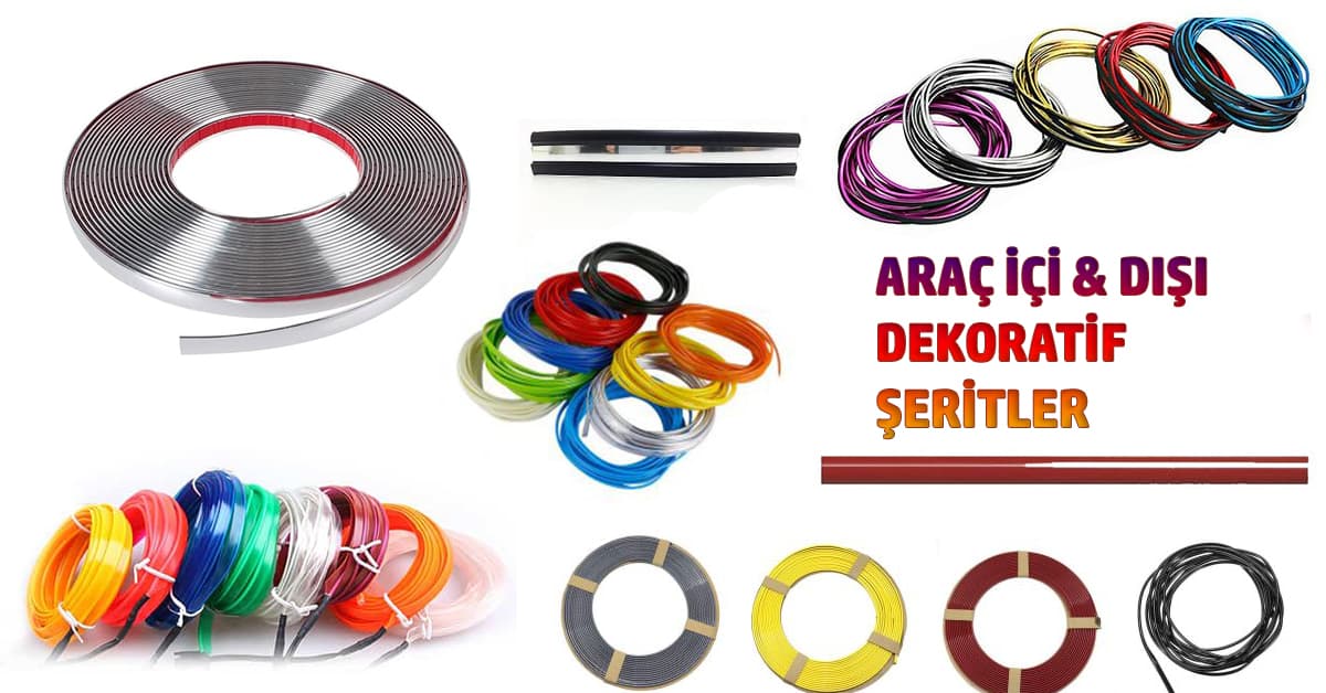 araç içi ve araç dışı dekoratif şeritler, araç aksesuarları