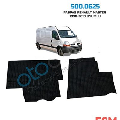 Renault Master 1998 - 2010 Uyumlu Kauçuk Paspas