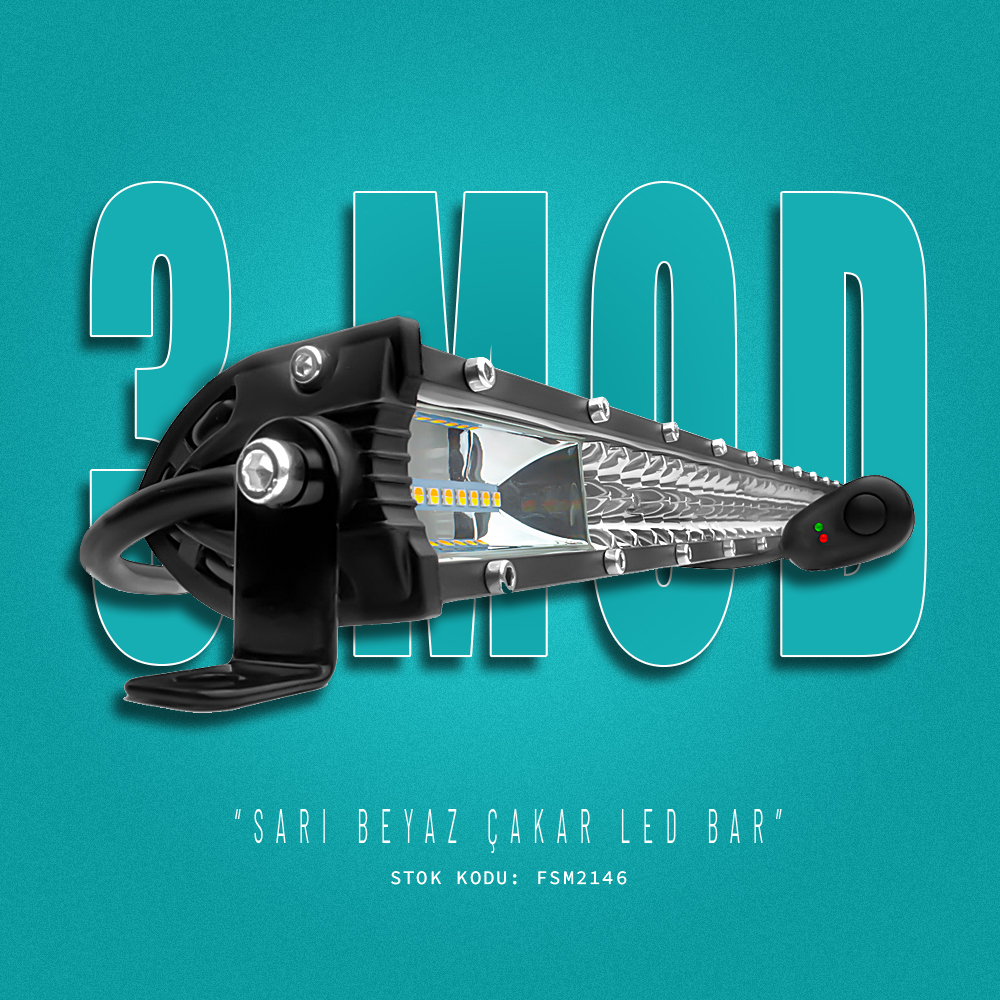 sari beyaz cakar led bar FSM2146