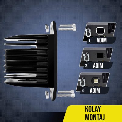 gomme led aydinlatma sis lambasi montaji