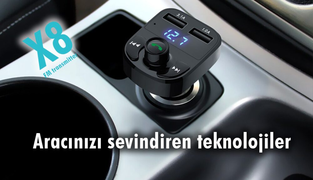 Waxen X8 Bluetooth Fm Transmitter Eller Serbest Görüşme FSMauto