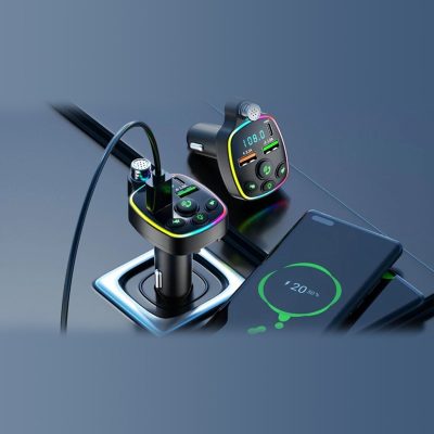 Q11 Araç Bluetooth FM Verici Kablosuz Handsfree Şarj Cihazı - 20W Hızlı Şarj Akü Ölçer %count(title) arac sarj fm min